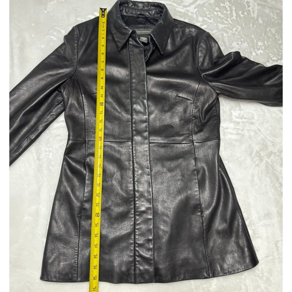 Women's Banana Republic Black Leather Jacket, Size Medium - Great Condition! - Picture 7 of 9